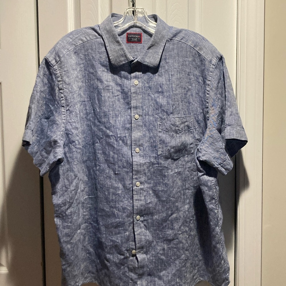 Untuckit men’s shirt sleeved denim blue size XXL